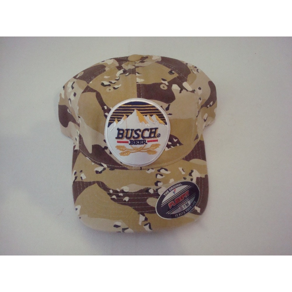 BUSCH BEER BEACH GOLF CAMO Y2K OOS HAT CAP VINTAGE DEADSTOCK‎ Z1